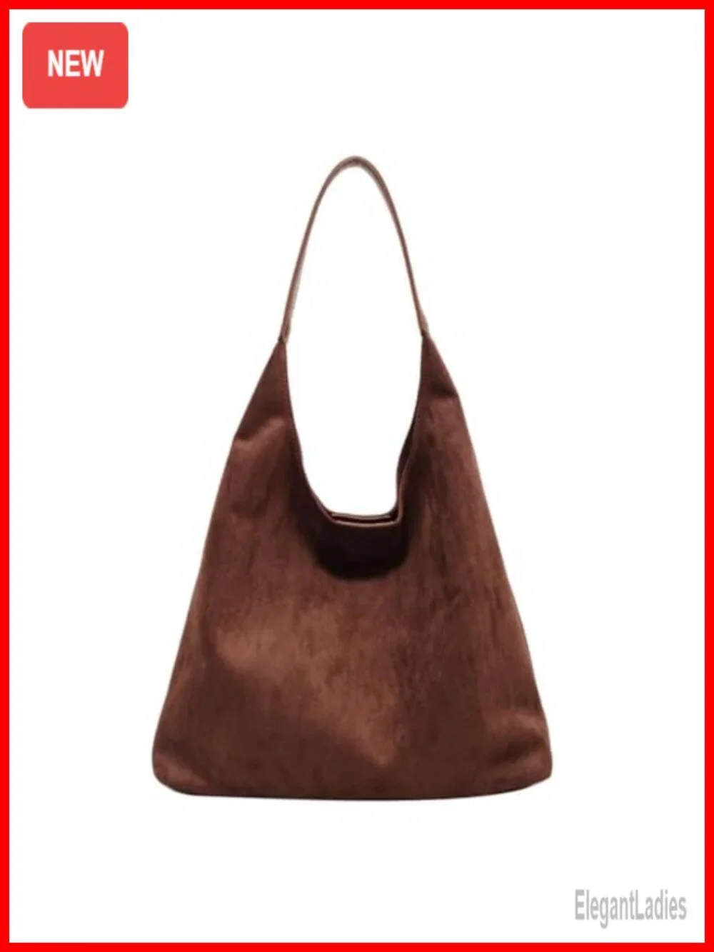 Faux Suede Slouchy Hobo Tote Bag for Women Large Capacity Work Bag